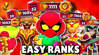 Top 10 Easiest Rank 30s In Brawl Stars New Meta [upl. by Yesnik]