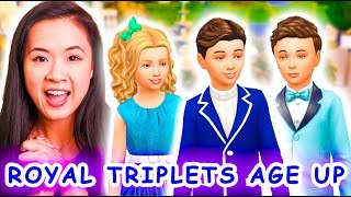 WILLOW CREEK ROYAL TRIPLETS BECOME CHILDREN  The Sims 4 The Royal Family  S1 Part 48 [upl. by Aldous]