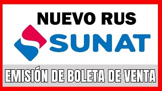 NUEVO RUS 2024  COMO EMITIR UNA BOLETA DE VENTA ELECTRÓNICA [upl. by Aihsia]