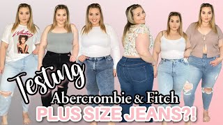 Abercrombie CURVE LOVE Plus Size Jeans👖 First Impressions TryON HAUL  Sarah Rae Vargas [upl. by Anceline528]