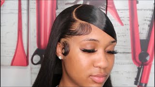 Very Detailed Side Part Swoop Frontal Wig Install Ft Isee Hair [upl. by Tova]