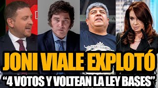 JONI VIALE EXPLOTÓ CONTRA CFK Y PABLO MOYANO POR QUERER VOLTEAR LA LEY BASES DE MILEI [upl. by Erdah]