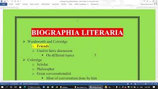 Agreement and disagreement with Wordsworth Coleridge Biographia Literaria in Urdu and English [upl. by Eatnad]