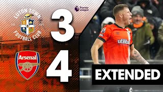 Luton 34 Arsenal  Extended Premier League Highlights [upl. by Orag573]