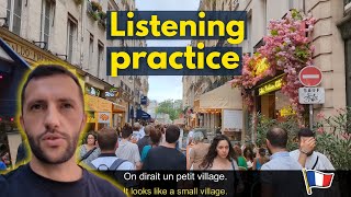 Easy French Listening Practice in Paris  FREN Subtitles Vlog Paris [upl. by Vaios]