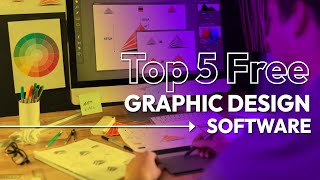 Top 5 🔥 Free graphic design software  Free graphic design software for beginners [upl. by Amehsat]