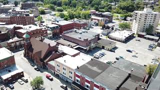 Downtown Gloversville NY drone Ariel view [upl. by Kipton]