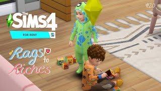 เลี้ยงลูก ดูบ้าน กิจกรรมล้านแปดอย่าง 👶🏻🏠😈 the sims 4 rags to riches for rent ep20 [upl. by Oliric466]