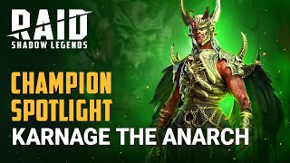 RAID Shadow Legends  Champion Spotlight  Karnage the Anarch [upl. by Phillips]