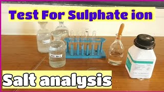 Salt Analysis ClassTest for Sulphate ions Indicatory and ConfirmatoryPractical ExamClass 12 2021 [upl. by Dierolf826]