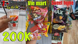 Mukbang  Tổng hợp combo 200k mua được gì tại cửa hàng tiện lợi 7ELEVEN VIE MART Sweet Home [upl. by Nazler]