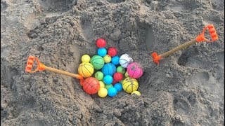 Children playing at the Beach  Playing Sand and Ball  Learn Colors for Kids  Playground For Baby [upl. by Eitsud242]