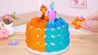 Elemental Jelly Cake 💖 So Hot Miniature Pop It Cartoon Cake Decorating  1000 Miniature Cake [upl. by Drarehs]