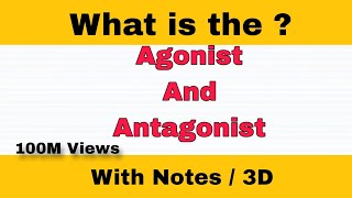 Difference Between Agonist And Antagonist  3D Animation  viral education [upl. by Herodias]