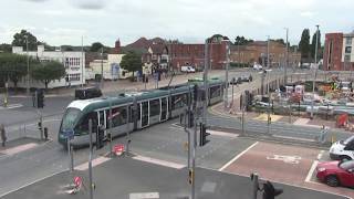 Nottingham Trams 1st day of new routes to Toton Lane amp Clifton South [upl. by Aliehs]