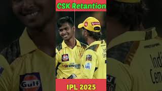 🔥🤯 CSK retained players list shorts ipl msdhoni [upl. by Gadmon]