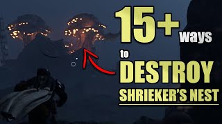 HELLDIVERS 2  TESTING 15 DIFFERENT WAYS TO DESTROY SHRIEKERS NEST 🦇 🏠 [upl. by Oglesby]