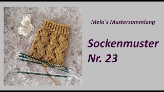 Sockenmuster Nr 23  Muster in Runden stricken [upl. by Anaig422]