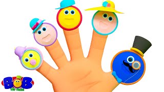 Bobs Finger Family  More Sing Along Train Cartoon Rhymes amp Baby Songs [upl. by Falkner]