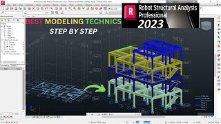 ROBOT STRUCTURAL ANALYSIS TUTORIAL STEP BY STEP COMPLETE MODELING OF RCC BUILDING IN A UNIQUE WAY [upl. by Iba]