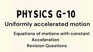 Grade 10 Physics  Uniformly accelerated Motion  Questions on Free fall [upl. by Schouten]