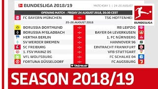 Bundesliga 201819 Schedule Release [upl. by Noslien]