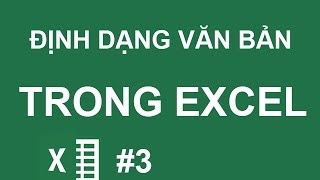 Hướng dẫn sử dụng excel cơ bản Định dạng văn bản trong Excel [upl. by Anahgem]