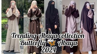 Butterfly Abaya collection  Trending Abaya outfit with different colour order link description [upl. by Cristine]