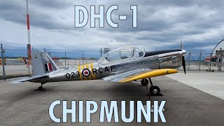 Visiting Aircraft DHC1 Chipmunk At The Royal Aviation Museum of Western Canada Winnipeg Manitoba [upl. by Larrisa577]