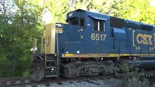 CSX L054e heads towards Rumford Maine Switching Engines and caught night L070w Sept 27 ‘24 [upl. by Ewnihc881]