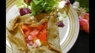 Crêpe salée au Sarrasin Mozzarella amp Tomate [upl. by Ijuy]