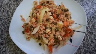 Ensalada de arroz mediterránea para el verano [upl. by Nwahsiek]