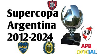 Resumen de la SuperCopa Argentina 20122024 supercopaargentina 2012 2024 parati futbol [upl. by Ientirb]