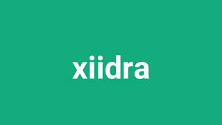 How To Pronounce Xiidra In American Accent [upl. by Lenad]