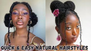 Quick amp Easy Natural Hairstyles [upl. by Yam]