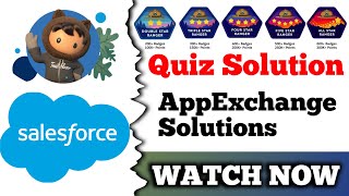 AppExchange Solutions  Salesforce Trailhead  Quiz Solution [upl. by Perni41]