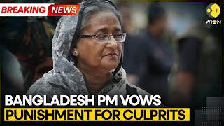 Bangladesh quota protests PM Sheikh Hasina addresses nation over deadly protests  WION Breaking [upl. by Goodrow299]