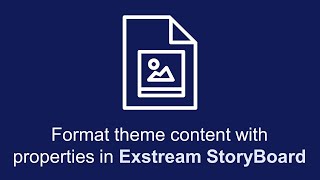 Format theme content with properties  OpenText Exstream WorkShop and StoryBoard [upl. by Sontag]