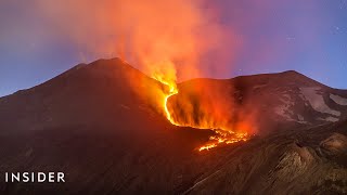 Dramatic Video Captures Eruption Of Mount Etna  Insider News [upl. by Naman]