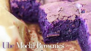 Chewy Ube Butter Mochi  Ube Mochi Brownies  Hawaiian Dessert [upl. by Aicilla569]