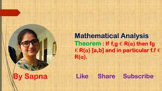 Product of two Riemann Stieltjes Integral function is again Riemann Stieltjes Integral  by Sapna [upl. by Shurwood]