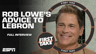 Rob Lowe reveals advice to LeBron about playing with Bronny 💬  First Take [upl. by Nirtiak492]