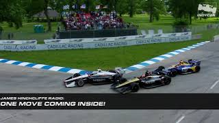 Team radio Hinchcliffe Newgarden crash during 2019 Detroit GP [upl. by Kippy]