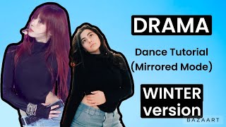 AESPA Drama Dance Tutorial WINTER version [upl. by Zetra]