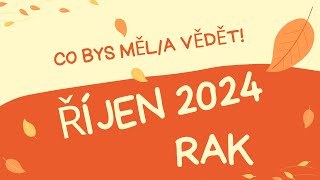 💞RAK🍀  ŘÍJEN 2024 💞 CO BYS MĚLA VĚDĚT [upl. by Alon]