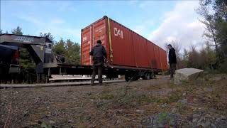 Shipping Container Transport Self Load and Unload [upl. by Dobrinsky250]