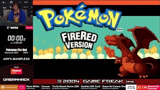 Pokemon Fire Red  Live at DreamHack 2024  any Manipless Speedrun [upl. by Janean591]