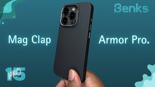 Apple iPhone 15 Pro Benks MAG Clap Armor Pro Case  Kevlar amp Protection [upl. by Drabeck]