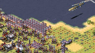 Red Alert 2  Extra hard ai  7 vs 1  Team work  America  us [upl. by Lecrad]