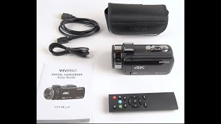 How to unbox setup and use your new Vivitar 4k camcorder dvr4k [upl. by Atsylac599]